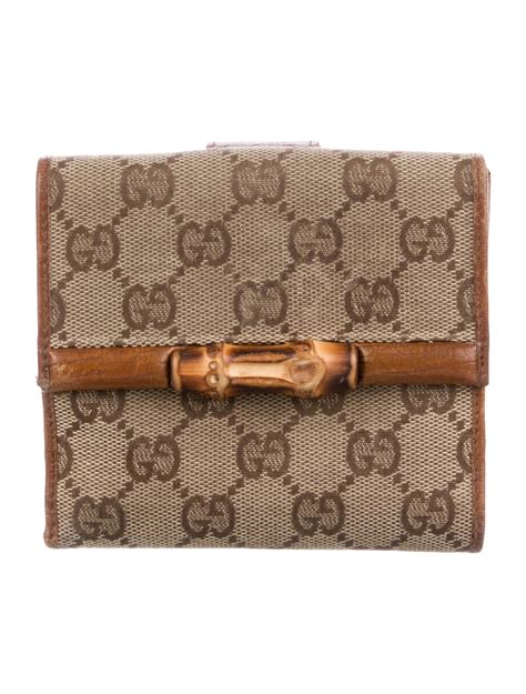 gucci wallet brown gg|gucci bamboo wallets.